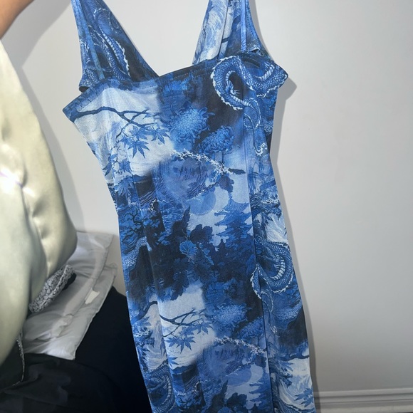 Blue Dragon Detailed Dress - Picture 3 of 3